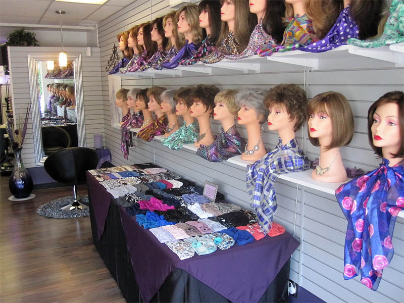 Headware and accessories at Isabella's Boutique a beautiful wig store for women in the Rhode Island area..